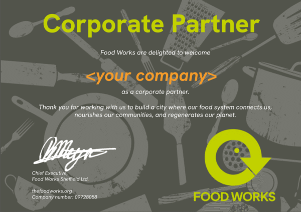 Corporate Partner Certificate