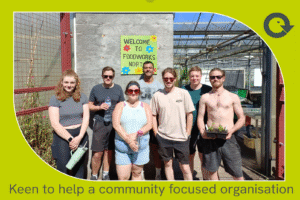 Wayv at their volunteer day at Norton Nurseries